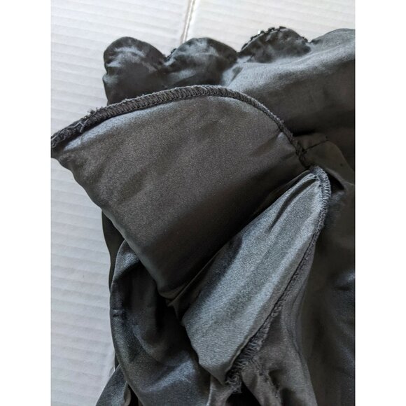 Laurence Kazar Designer Women Silk Blouse Top Black Sequins Beads Vintage Size S - Picture 8 of 8